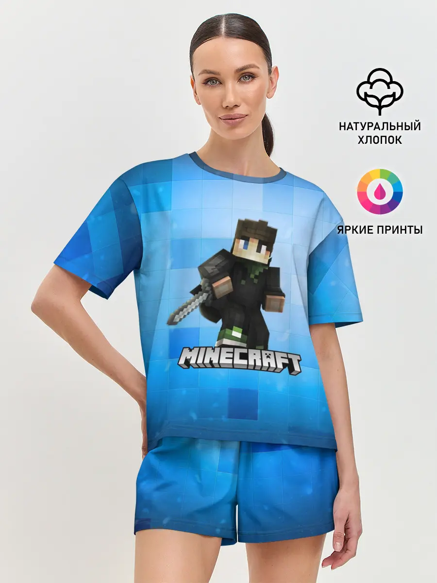 Женская пижама с шортами / Minecraft / Майнкрафт