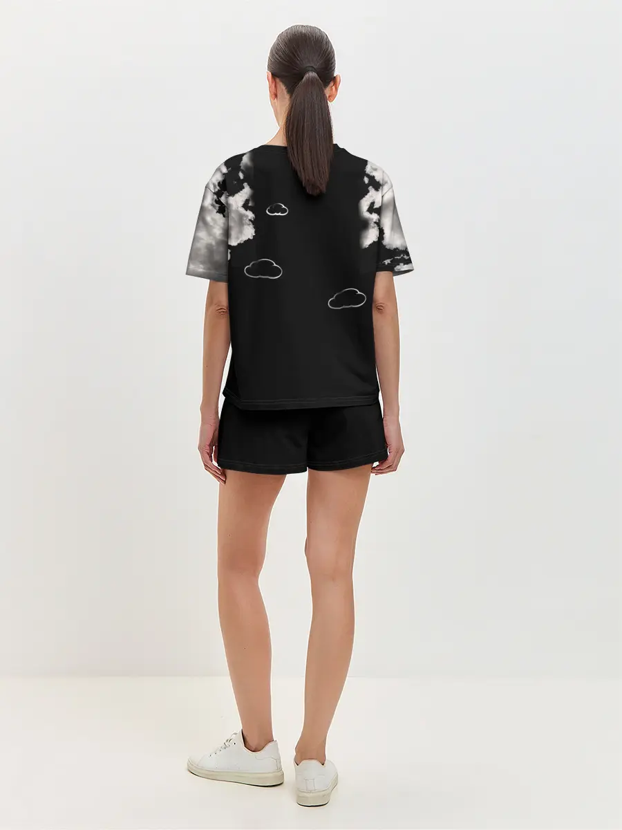 Женская пижама с шортами / Грозовой, кошак