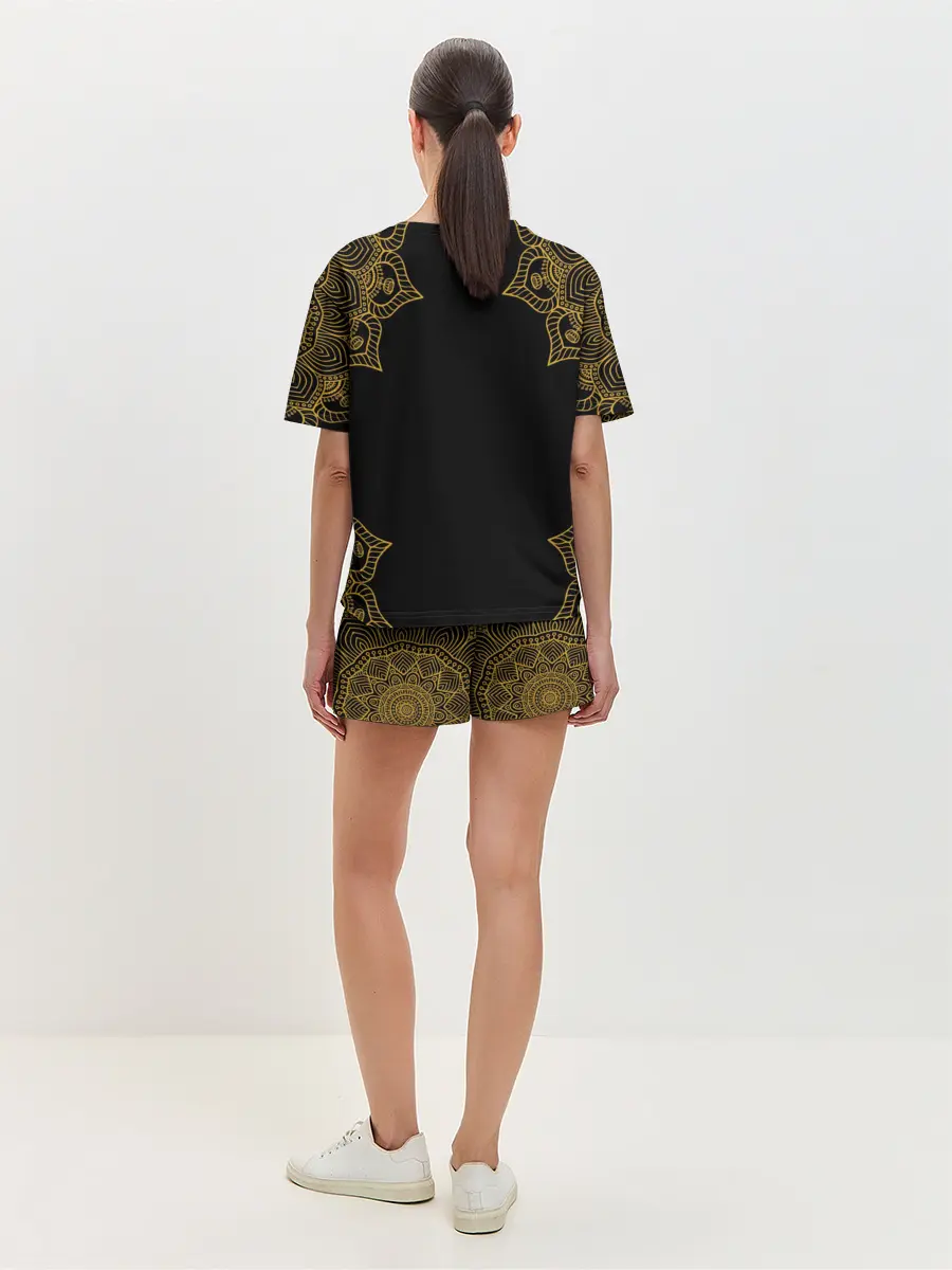 Женская пижама с шортами / Golden dragonfly