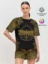 Женская пижама с шортами / Golden dragonfly