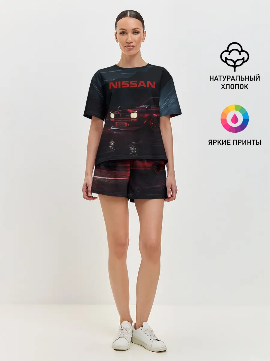 Женская пижама с шортами / NISSAN | НИССАН