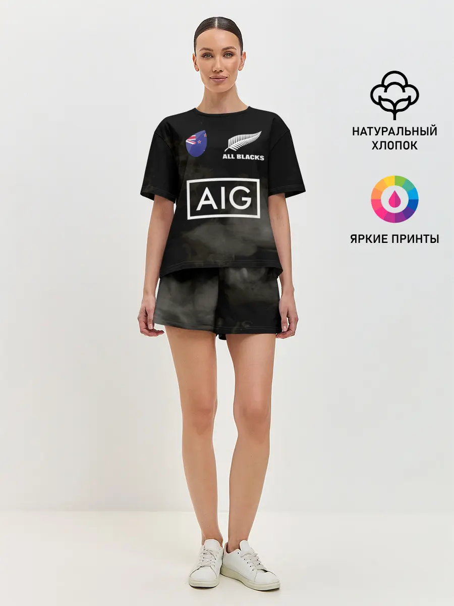 Женская пижама с шортами / ALL BLACKS