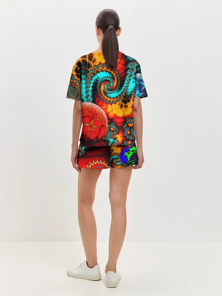 Женская пижама с шортами / СТОЛКНОВЕНИЕ ПЛАНЕТ