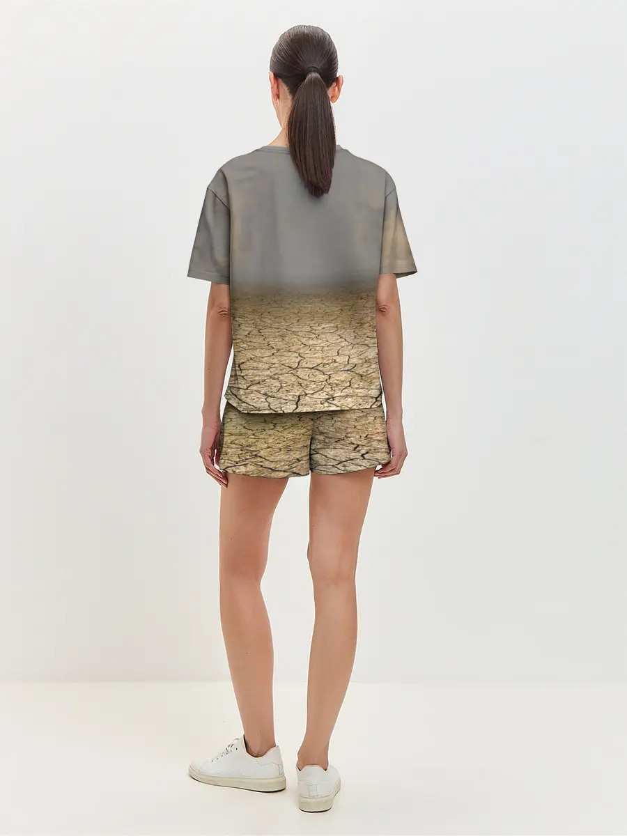 Женская пижама с шортами / Земляной кошак с расенганом