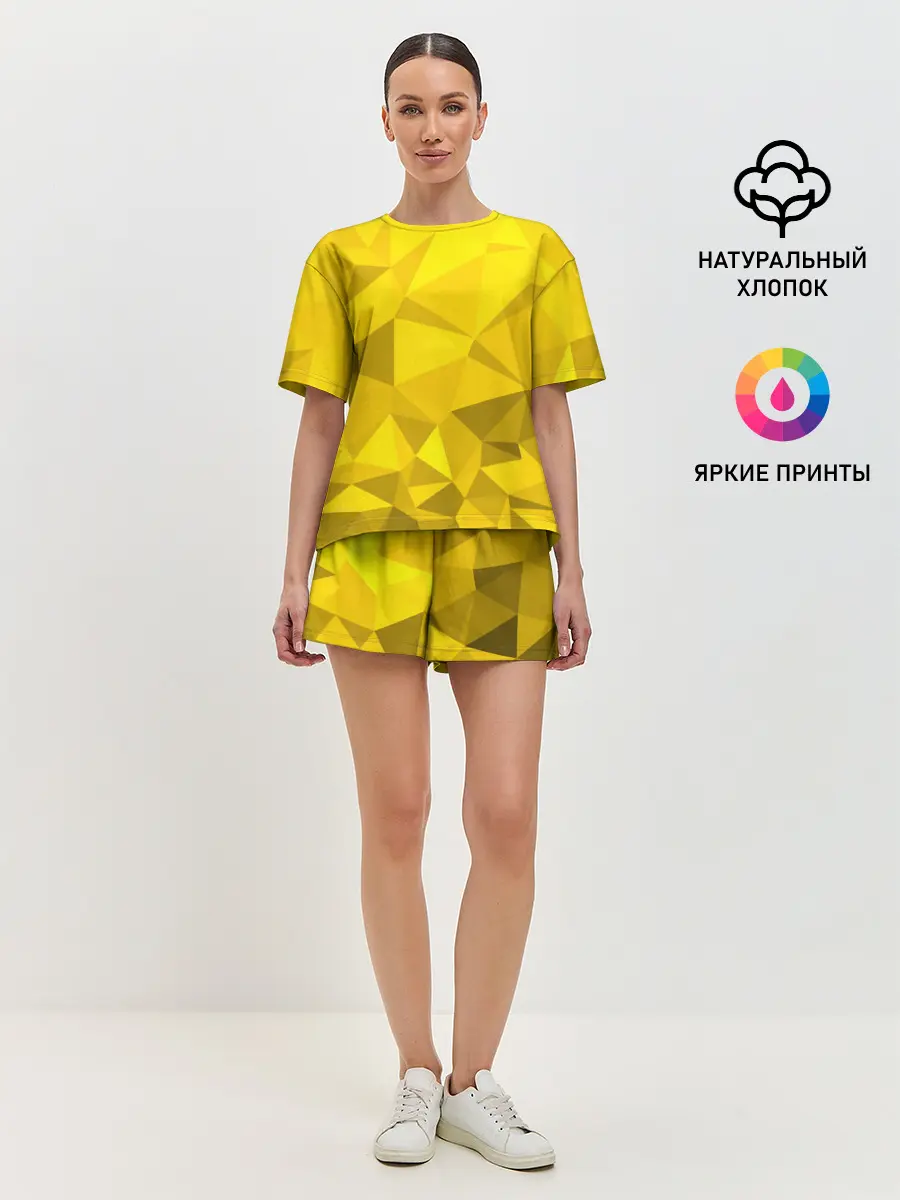 Женская пижама с шортами / YELLOW ABSTRACT
