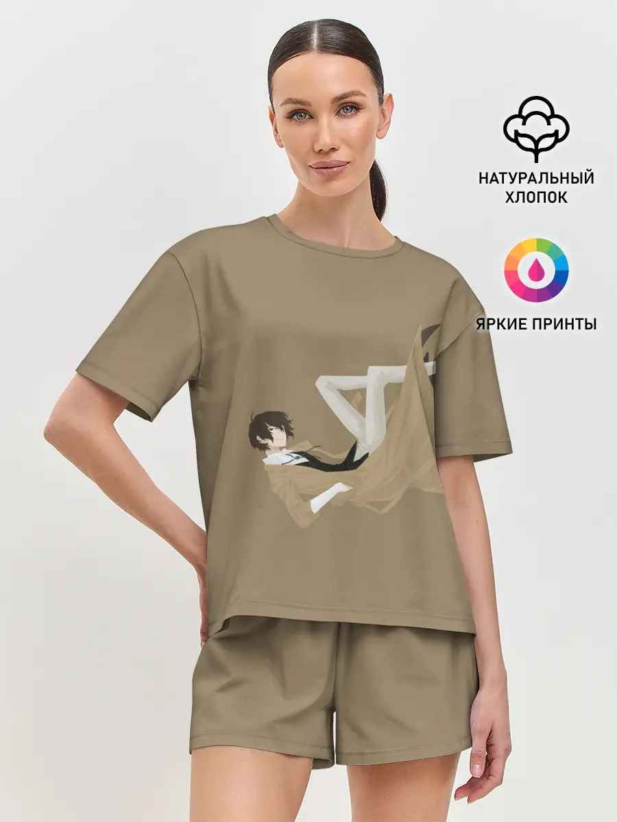 Женская пижама с шортами / Осаму на спине