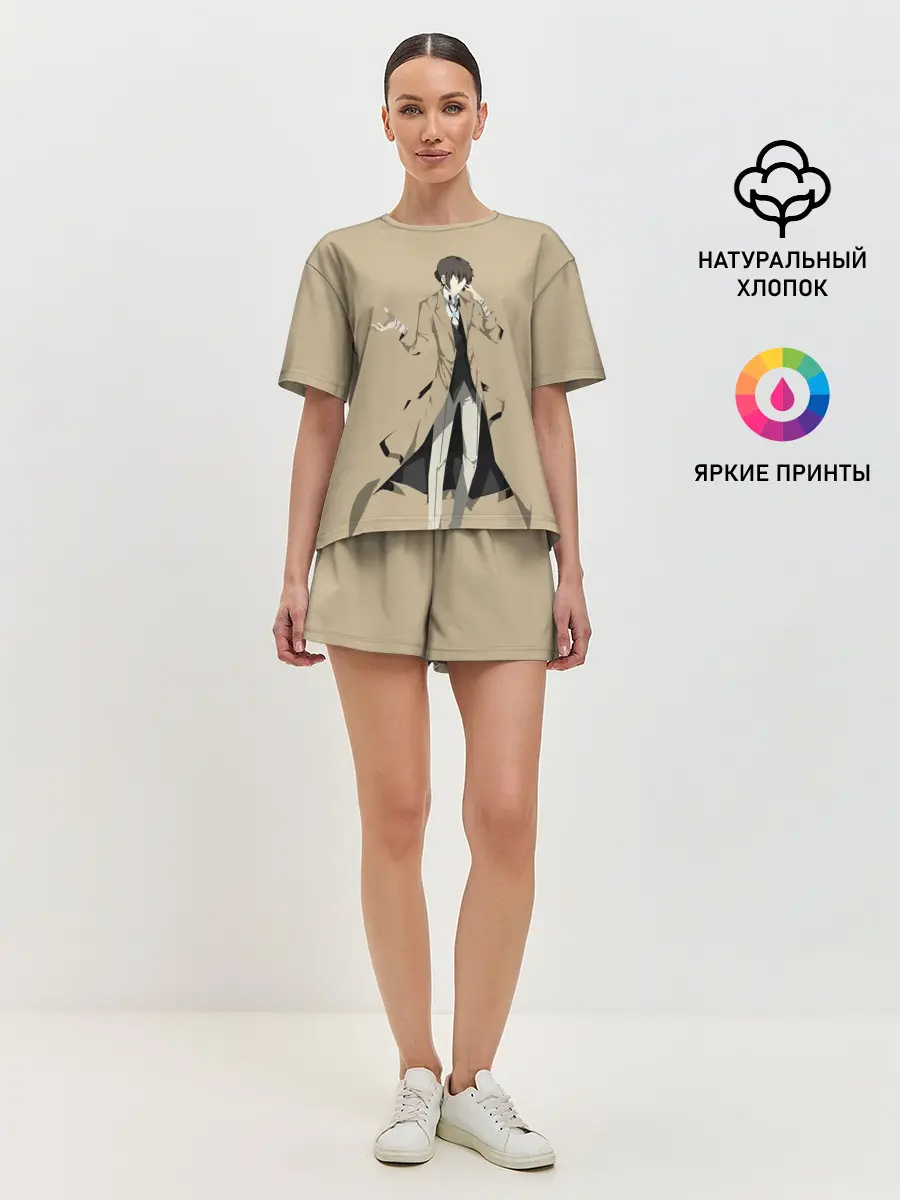Женская пижама с шортами / Осаму шагает