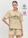 Женская пижама с шортами / Triceratops skeleton