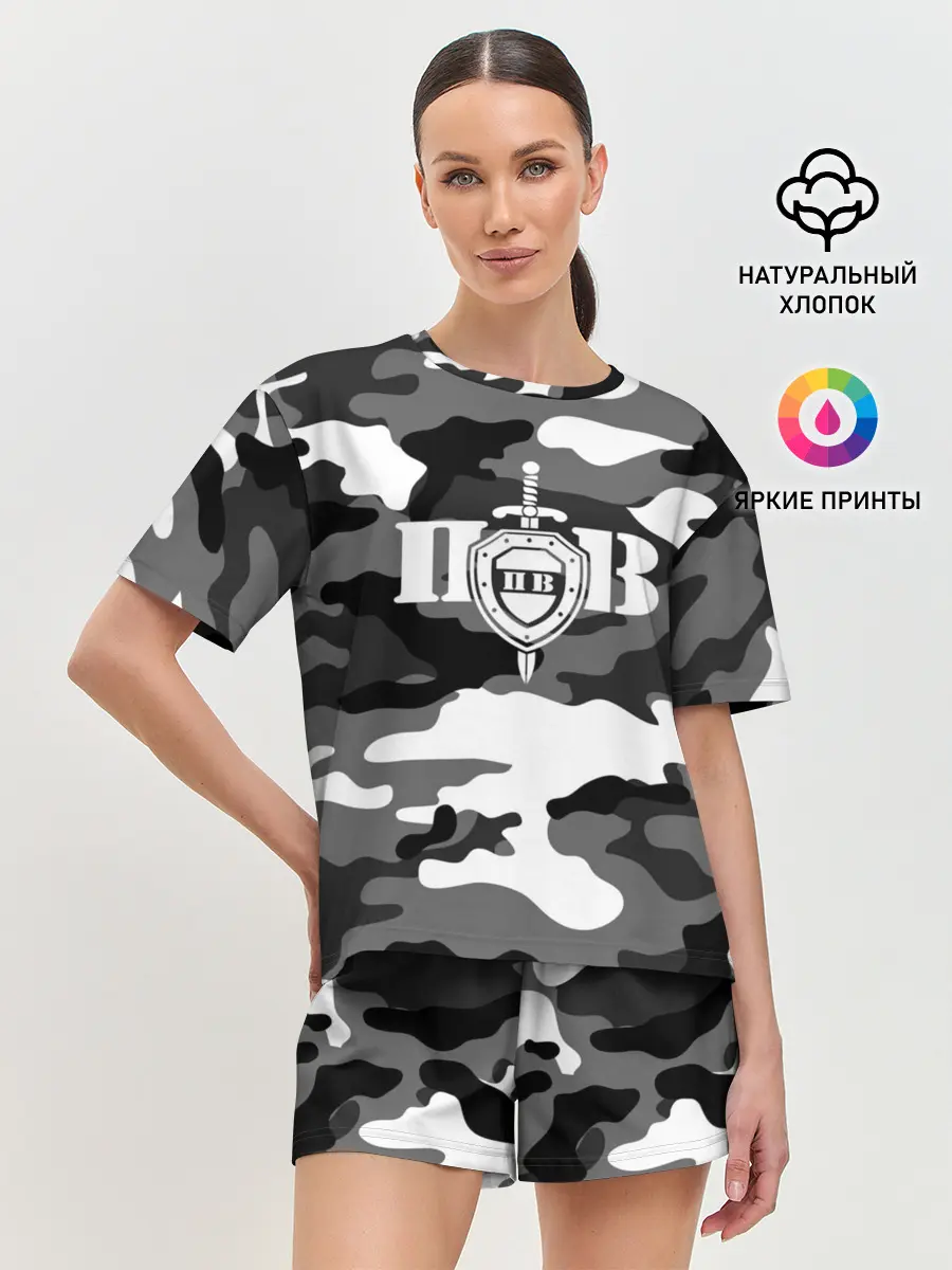 Женская пижама с шортами / Пограничные Войска