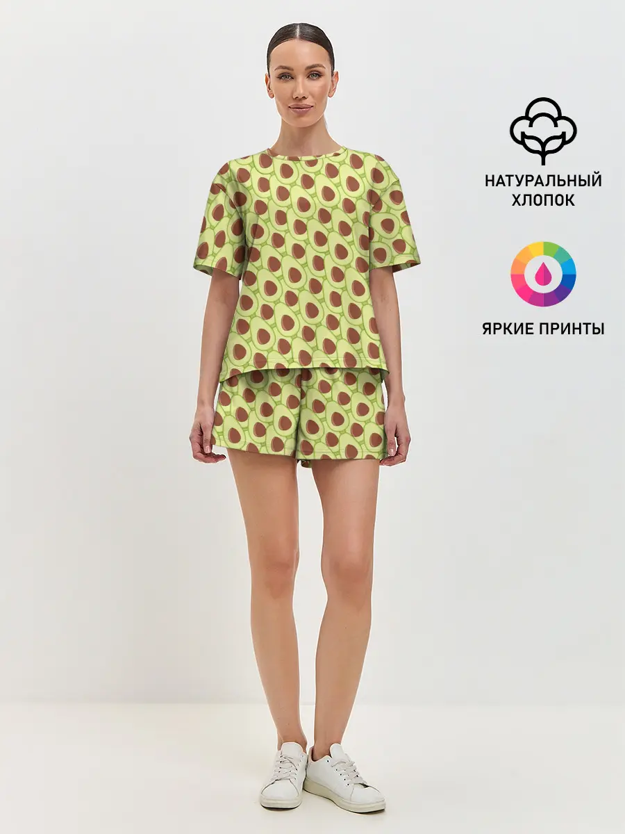 Женская пижама с шортами / ЗДОРОВОЕ ПИТАНИЕ