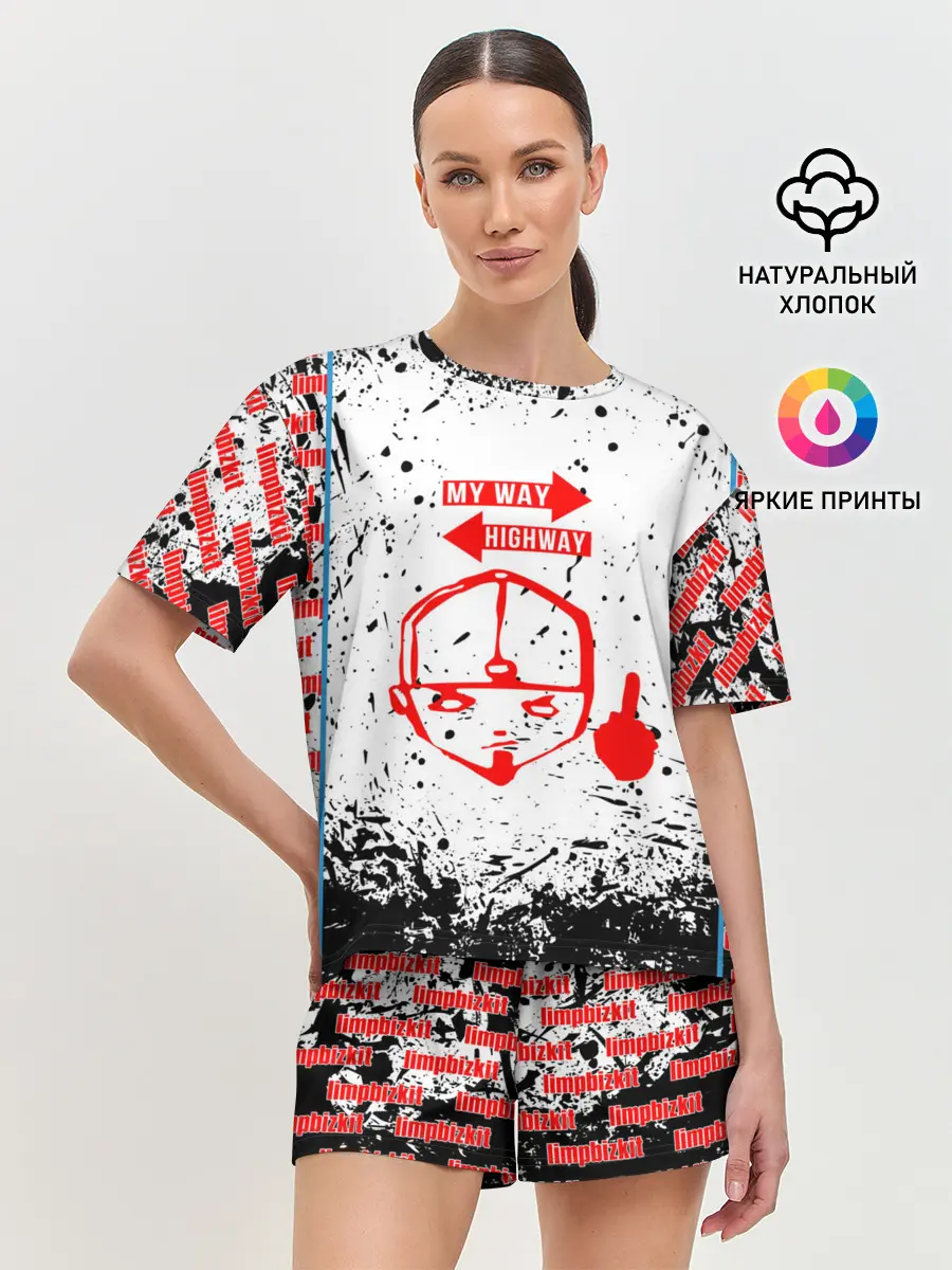 Женская пижама с шортами / LIMP BIZKIT | ЛИМП БИЗКИТ