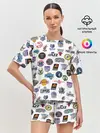 Женская пижама с шортами / NBA Pattern | НБА Паттерн