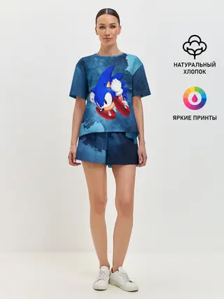 Женская пижама с шортами / sonic