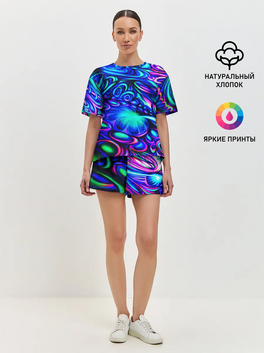 Женская пижама с шортами / PSY NEON