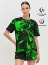 Женская пижама с шортами / Зелёная краска