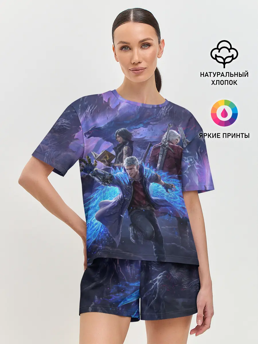 Женская пижама с шортами / DEVIL MAY CRY | ДЕВИЛ МАЙ КРАЙ