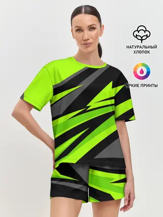 Женская пижама с шортами / Форма для фитнеса