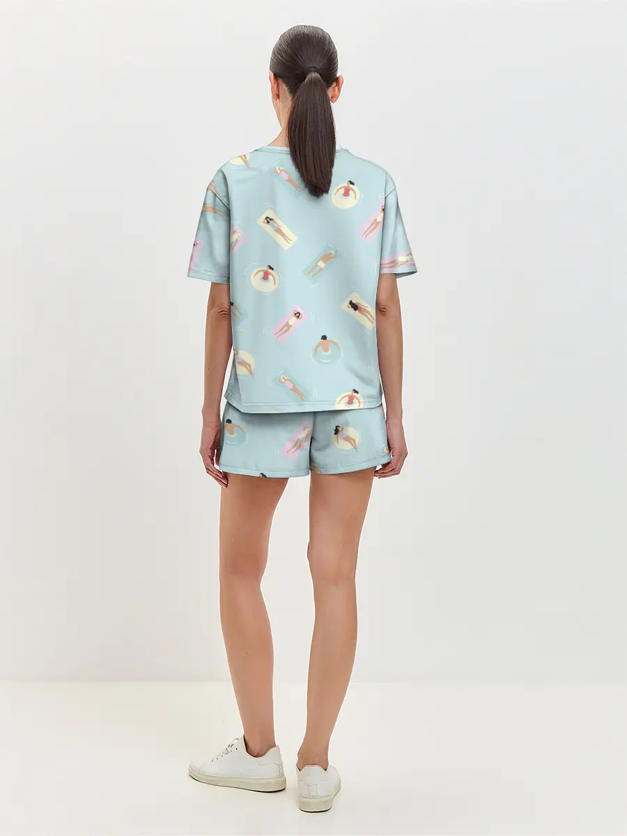 Женская пижама с шортами / Пляжный сезон