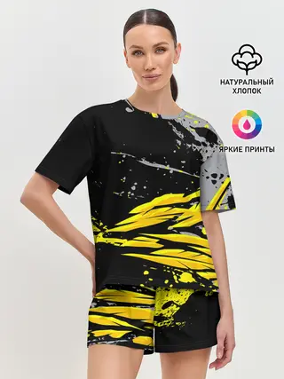 Женская пижама с шортами / Форма для фитнеса