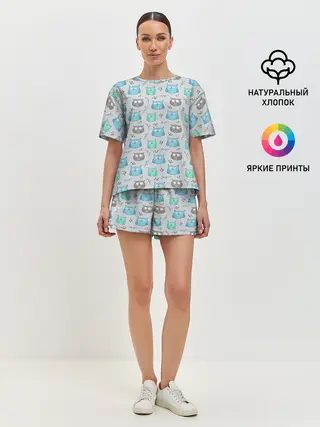 Женская пижама с шортами / Совята