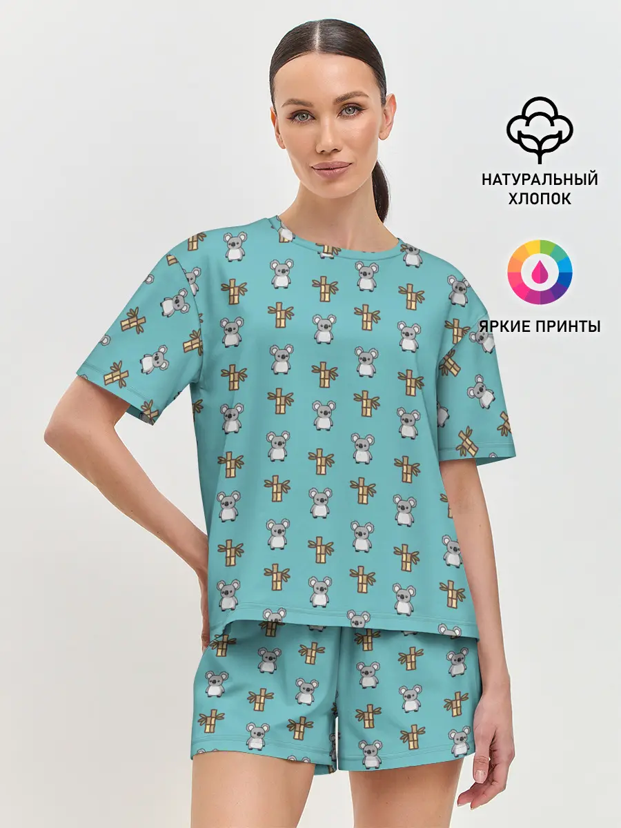 Женская пижама с шортами / Koala bambuk
