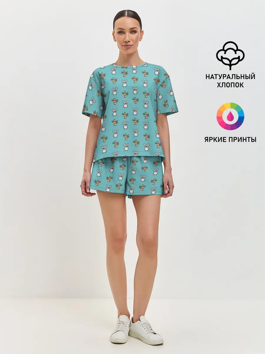 Женская пижама с шортами / Koala bambuk