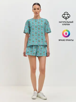 Женская пижама с шортами / Koala bambuk