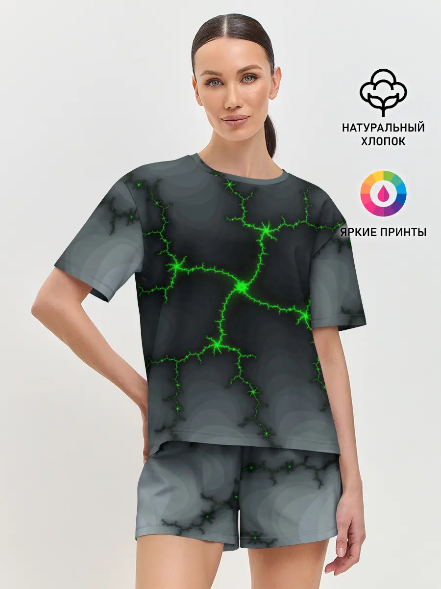 Женская пижама с шортами / ABSTRACT LED