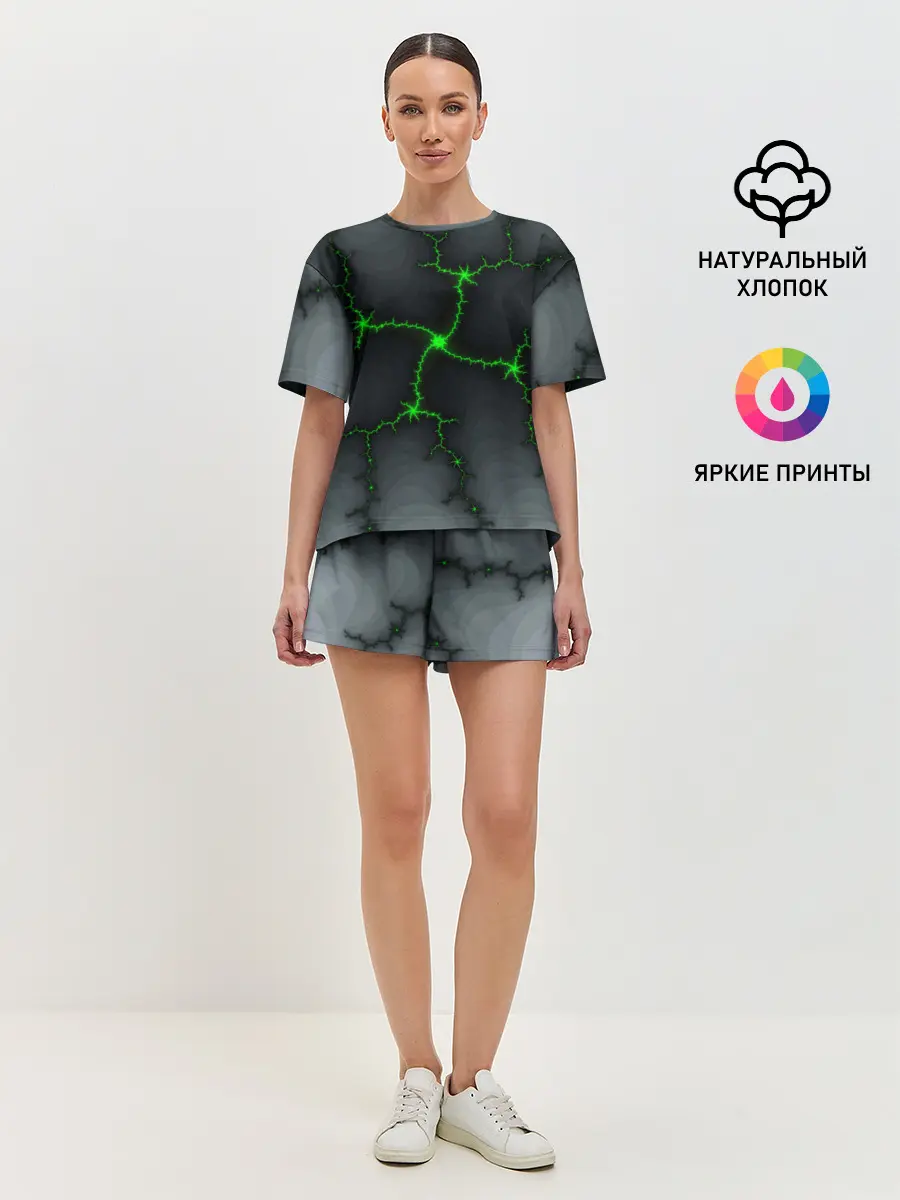Женская пижама с шортами / ABSTRACT LED