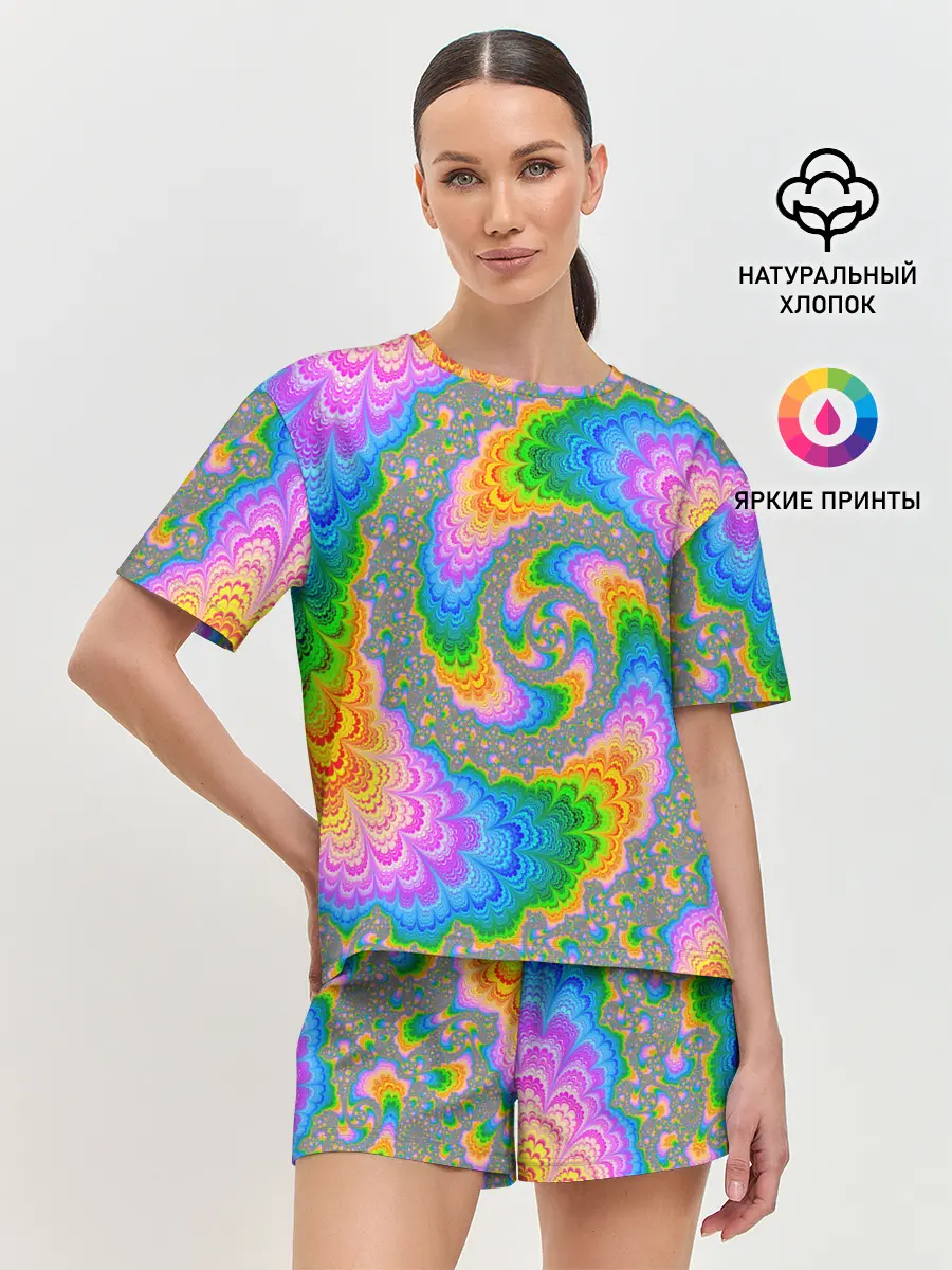 Женская пижама с шортами / КИСЛОТНЫЕ РАЗВОДЫ