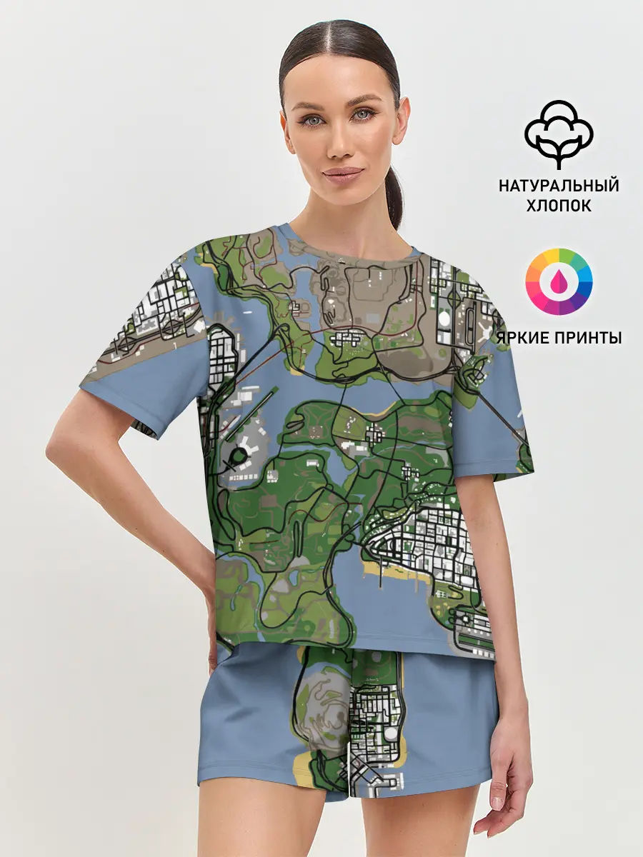 Женская пижама с шортами / San andreas