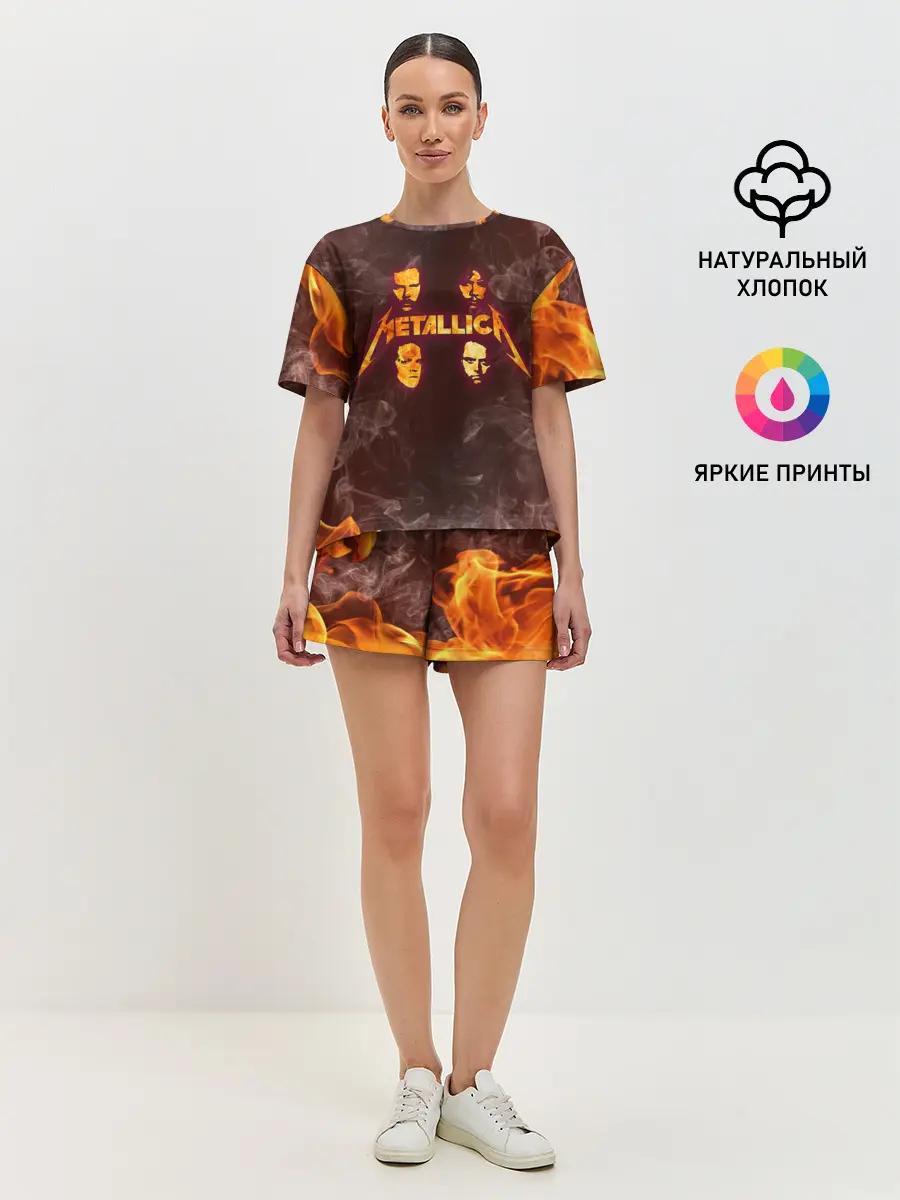Женская пижама с шортами / Metallica | Fire Rock