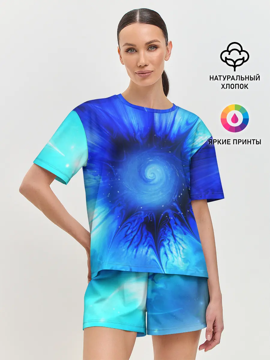 Женская пижама с шортами / КОСМОС