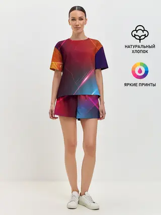 Женская пижама с шортами / НЕОНОВАЯ АБСТРАКЦИЯ