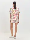 Женская пижама с шортами / Цветы