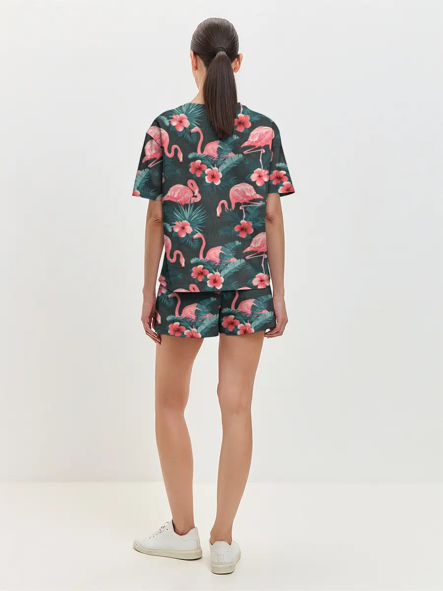 Женская пижама с шортами / Flamingo