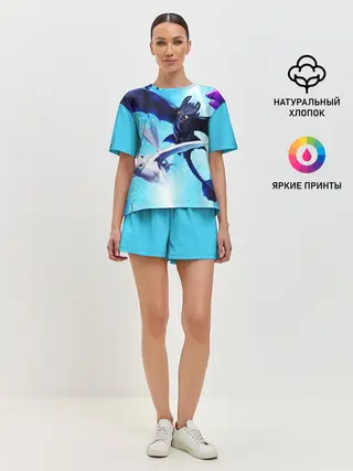 Женская пижама с шортами / Как приручить дракона