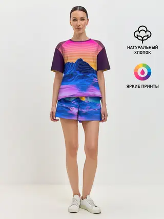 Женская пижама с шортами / RETRO NEON