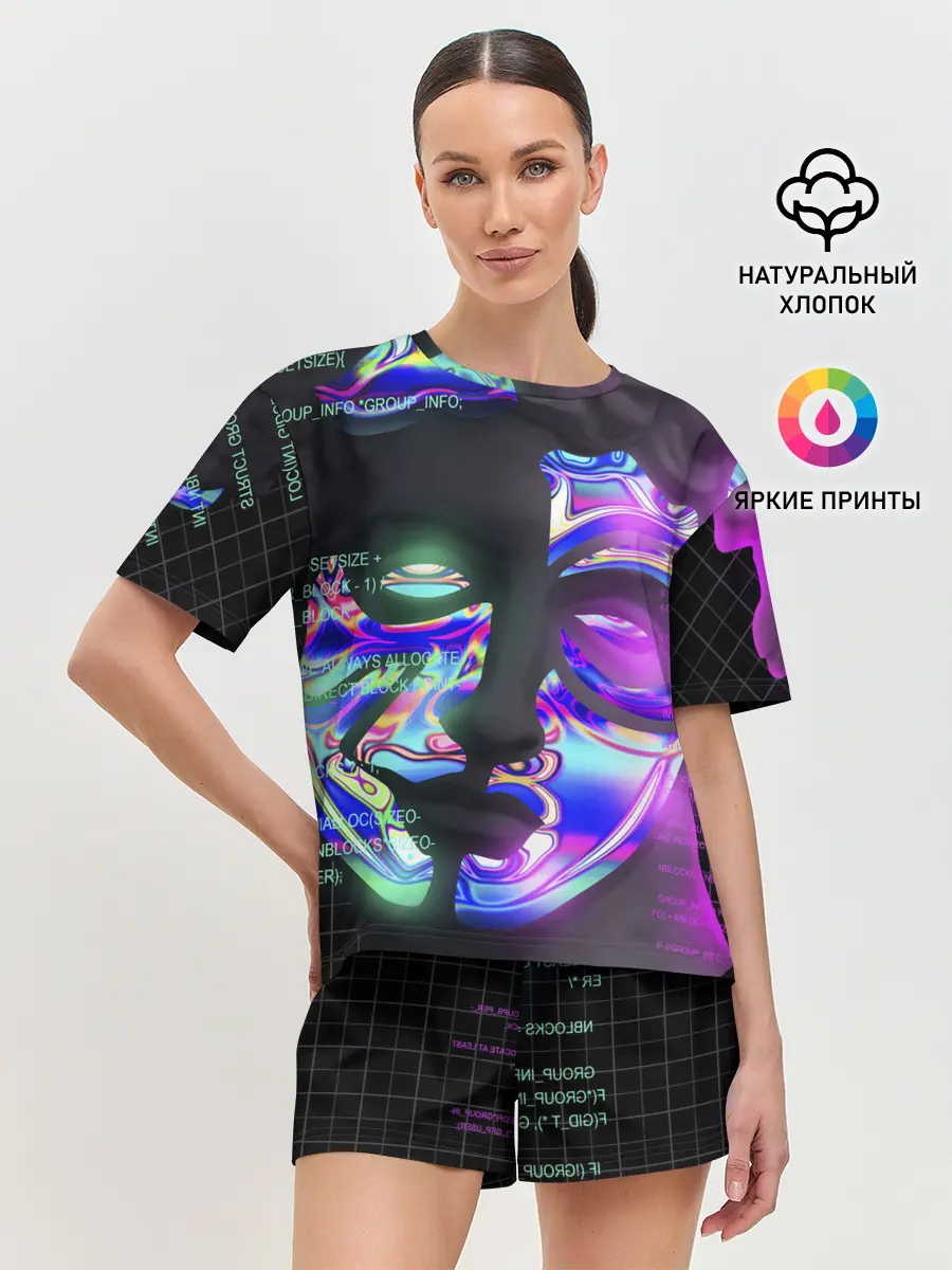 Женская пижама с шортами / Chrome Effect