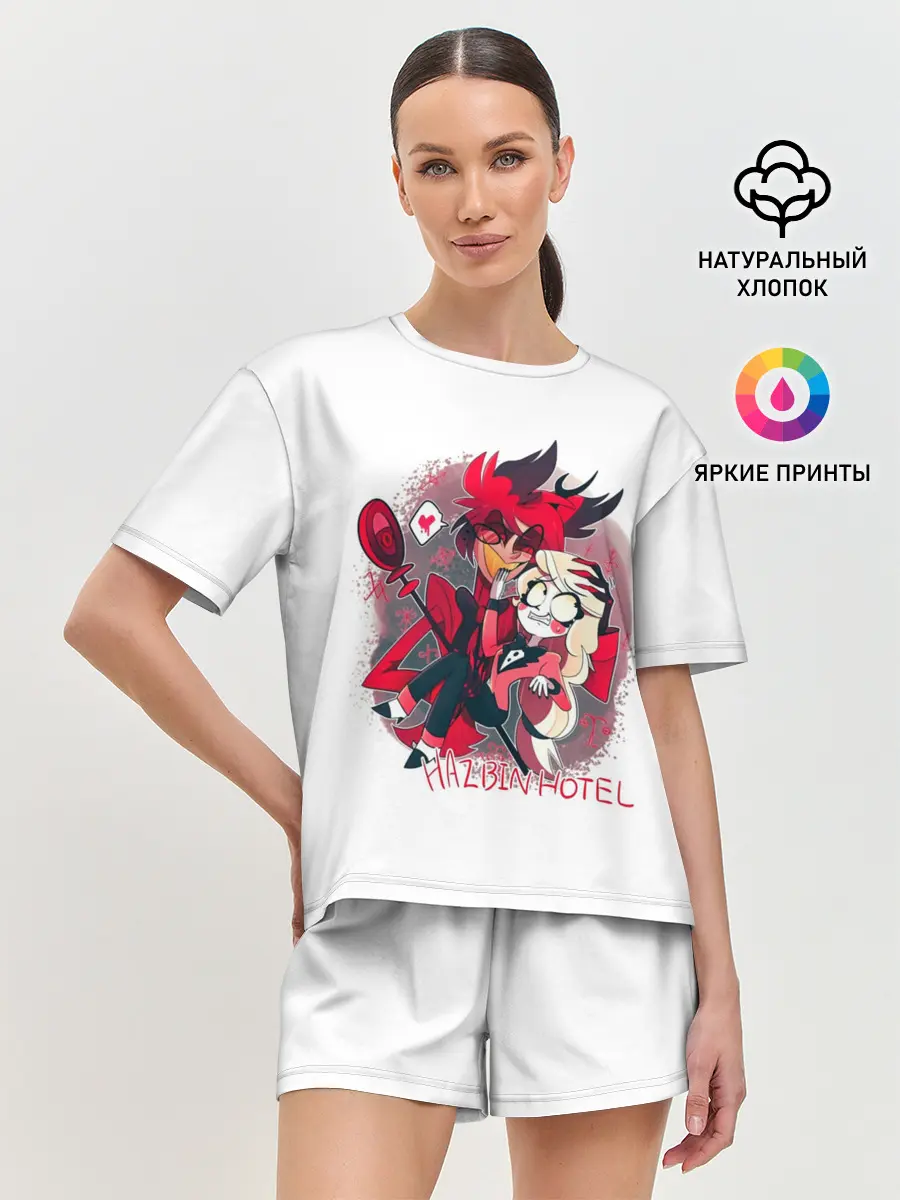 Женская пижама с шортами / Hazbin Hotel