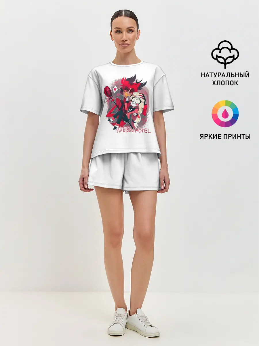 Женская пижама с шортами / Hazbin Hotel