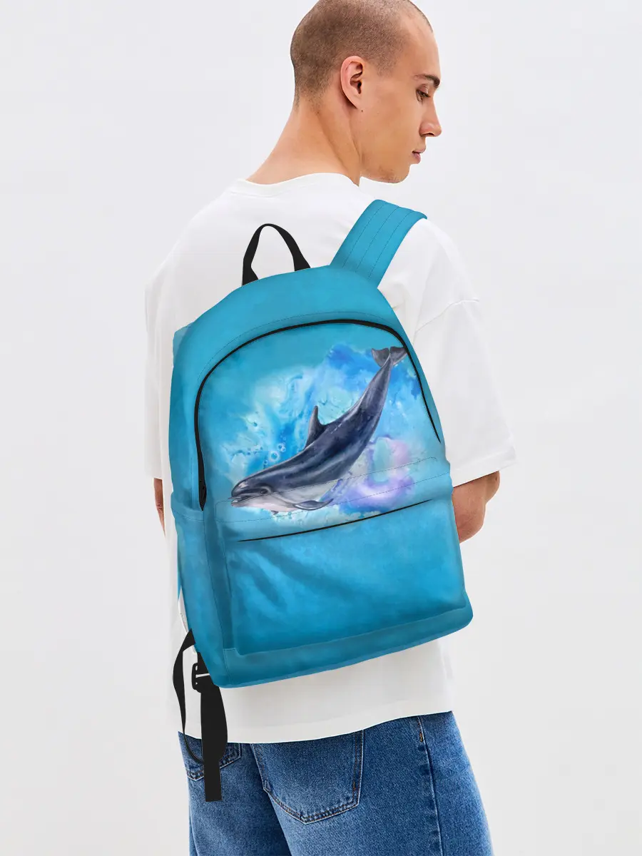 Рюкзак джинсовый / Дельфин
