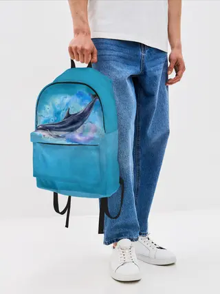 Рюкзак джинсовый / Дельфин