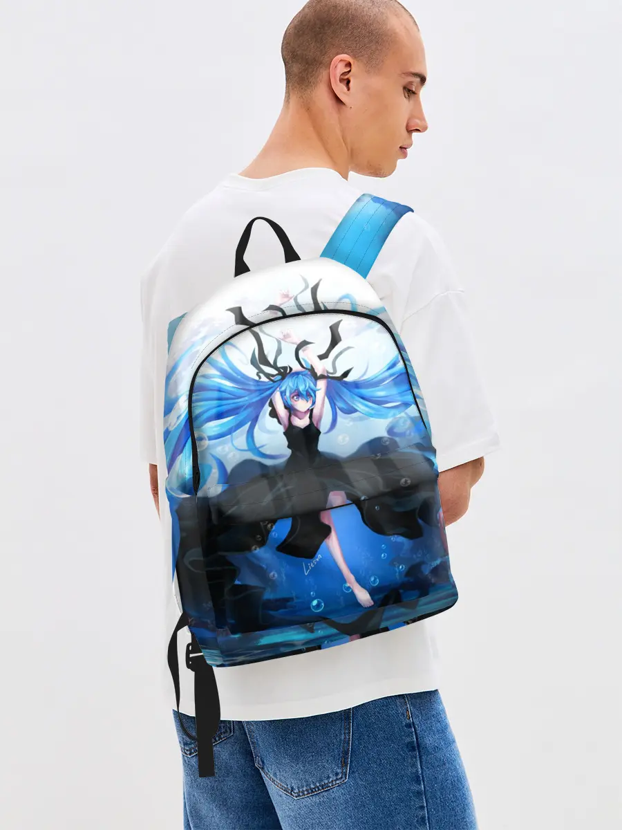 Рюкзак джинсовый / Хацунэ Мику под водой