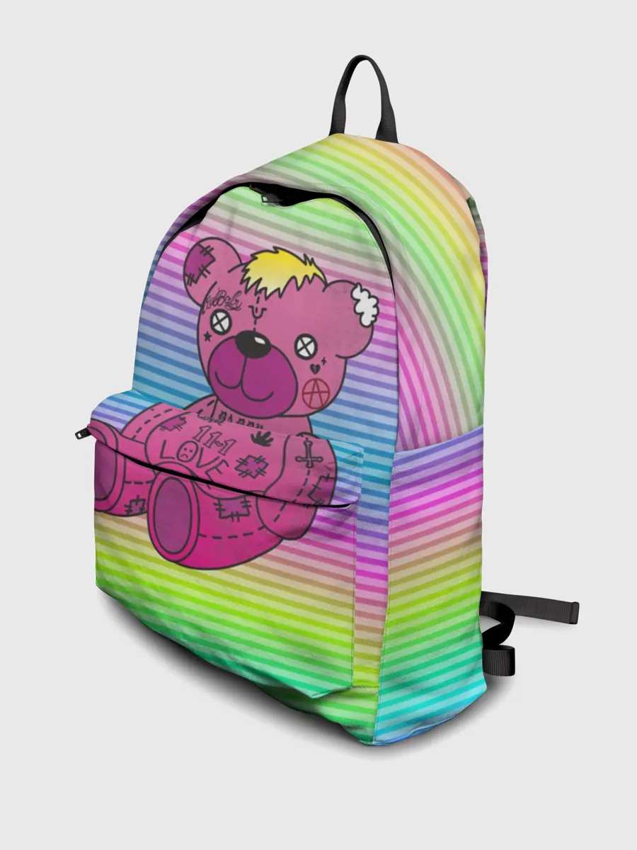 Рюкзак джинсовый / Мишка Lil Peep