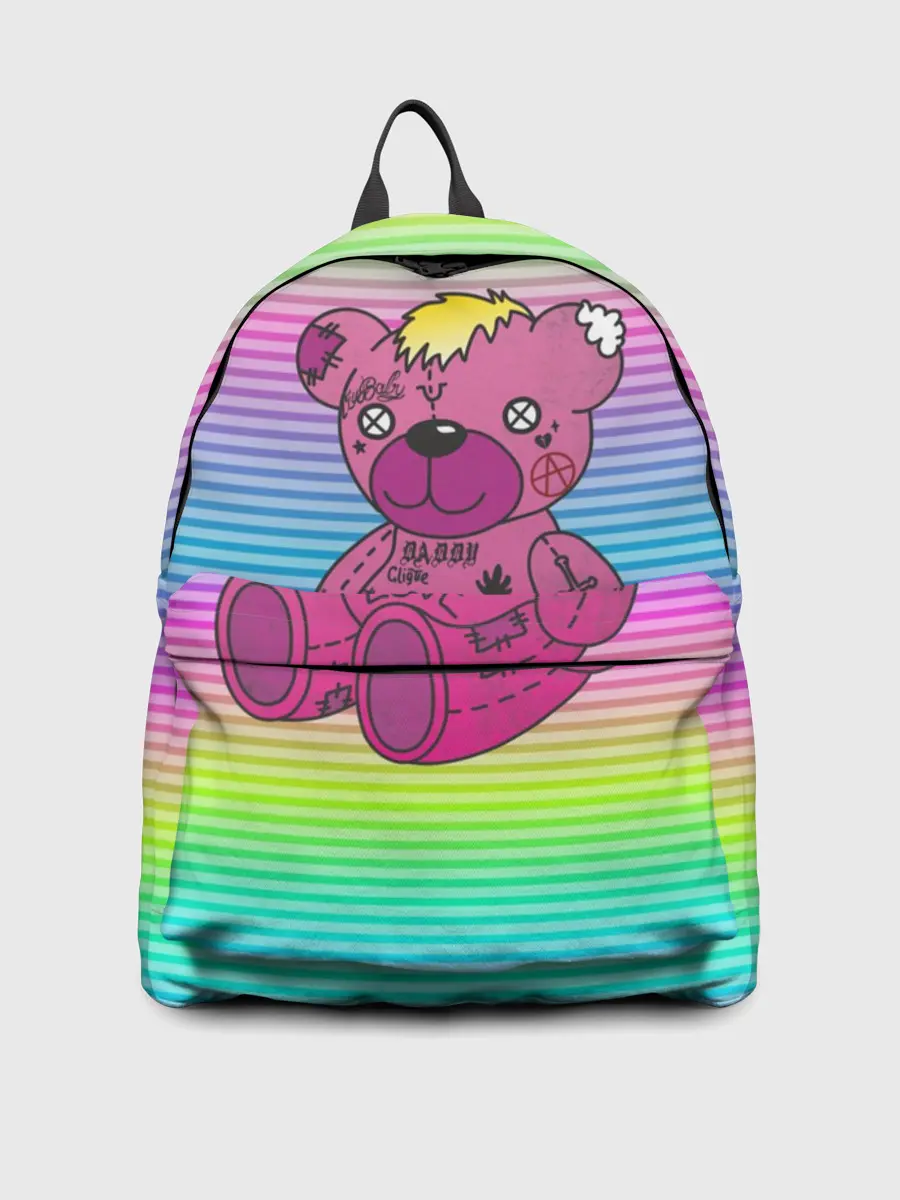 Рюкзак джинсовый / Мишка Lil Peep