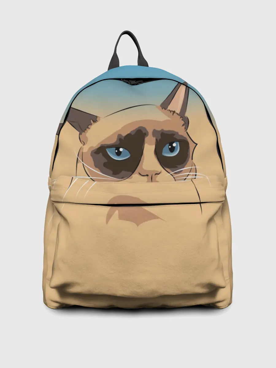 Рюкзак джинсовый / Grumpy cat ART