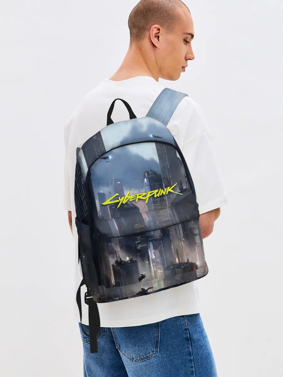 Рюкзак джинсовый / Cyberpunk 2077 city