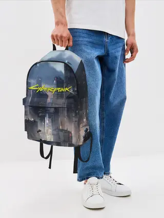 Рюкзак джинсовый / Cyberpunk 2077 city