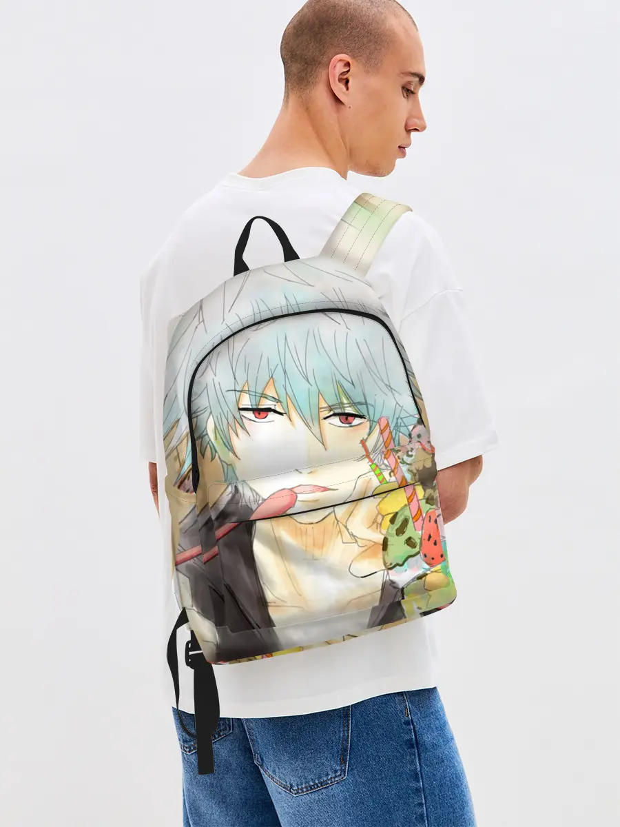 Рюкзак джинсовый / манга Серебряная душа